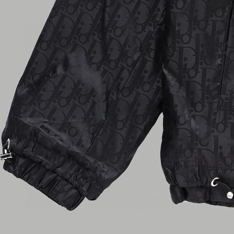 New Jacquard Loose Jacket Flip Collar Unisex Coat