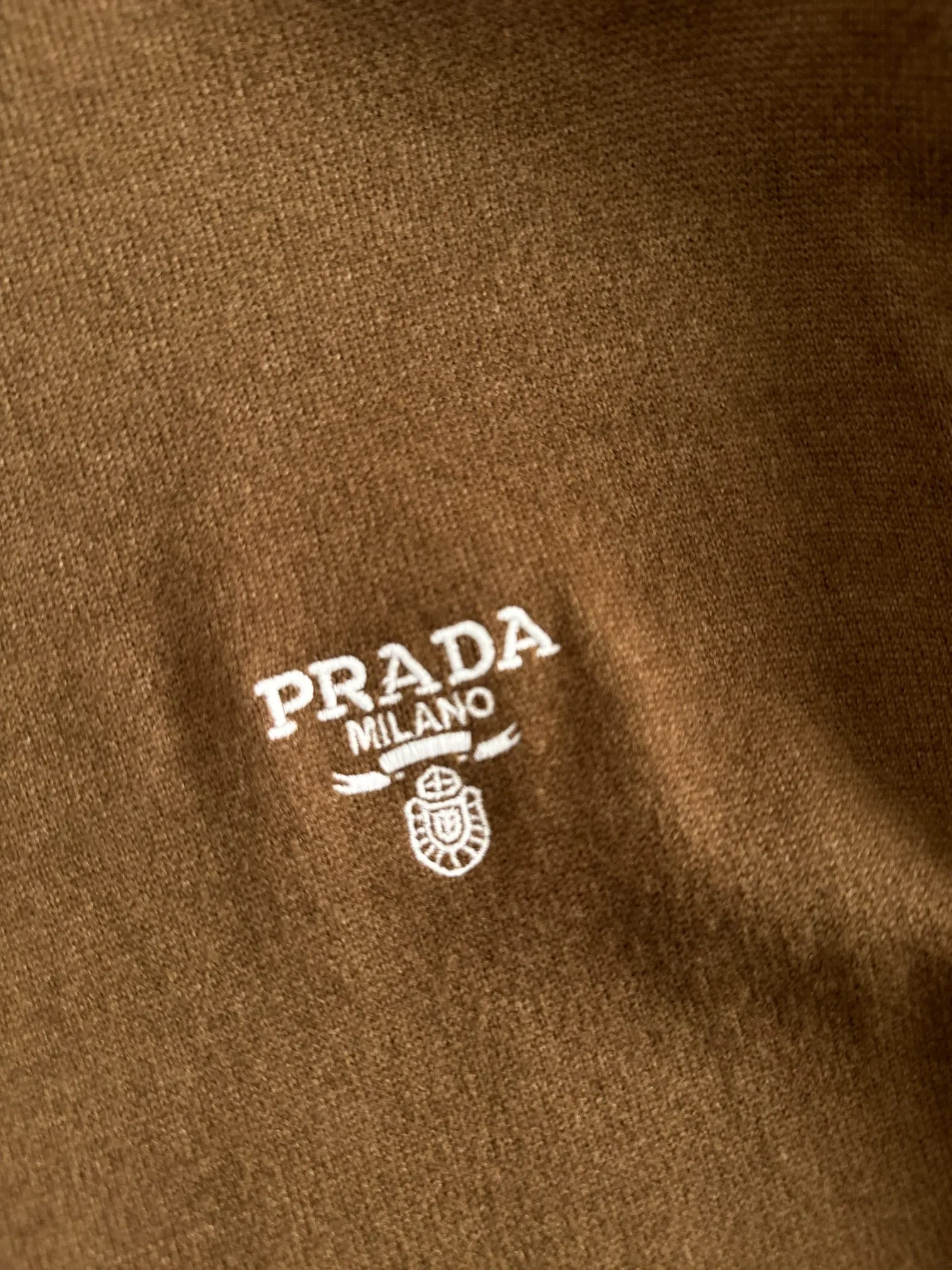 New PRD autumn and winter letter embroidery knitted round neck sweater