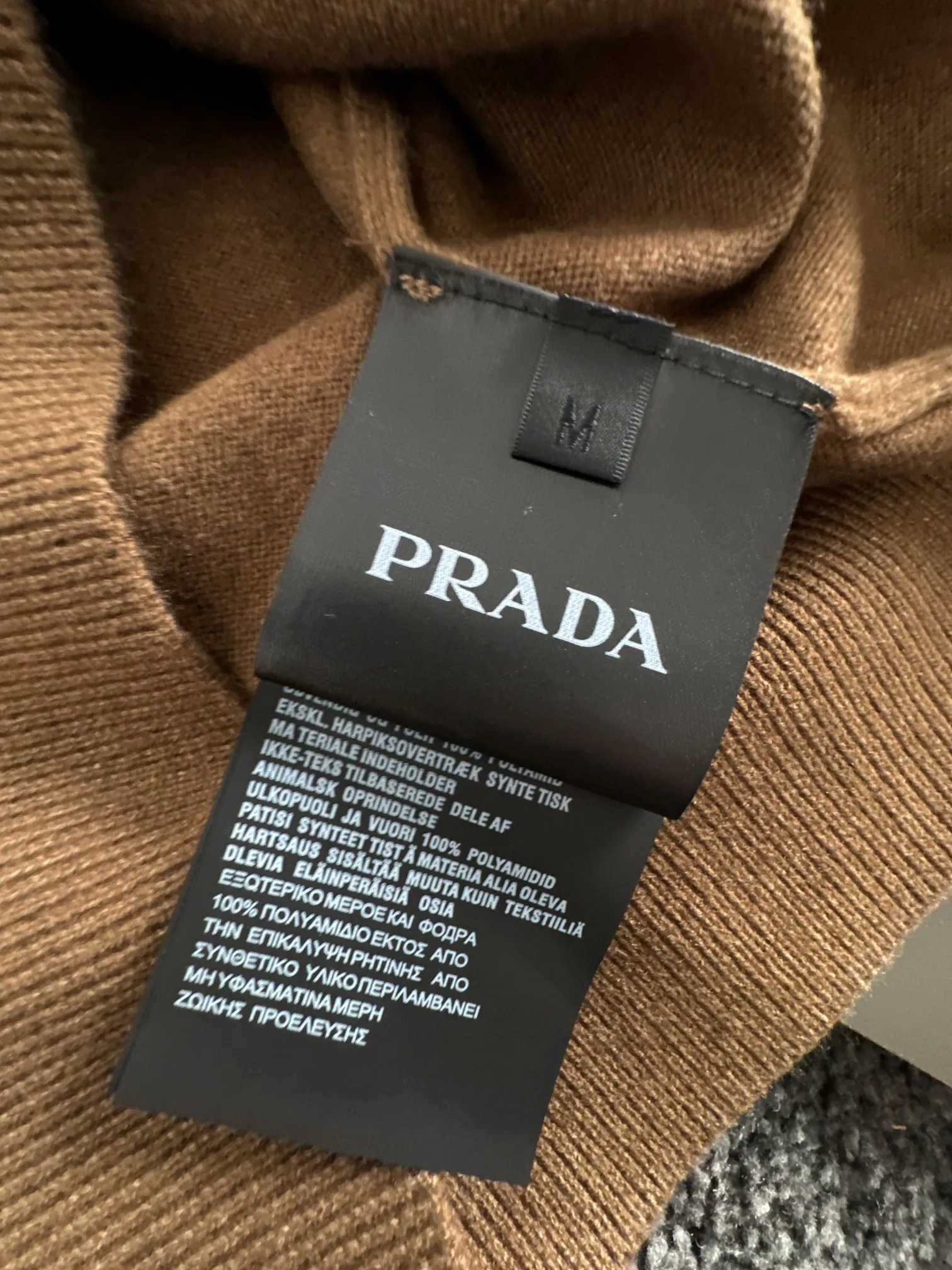 New PRD autumn and winter letter embroidery knitted round neck sweater