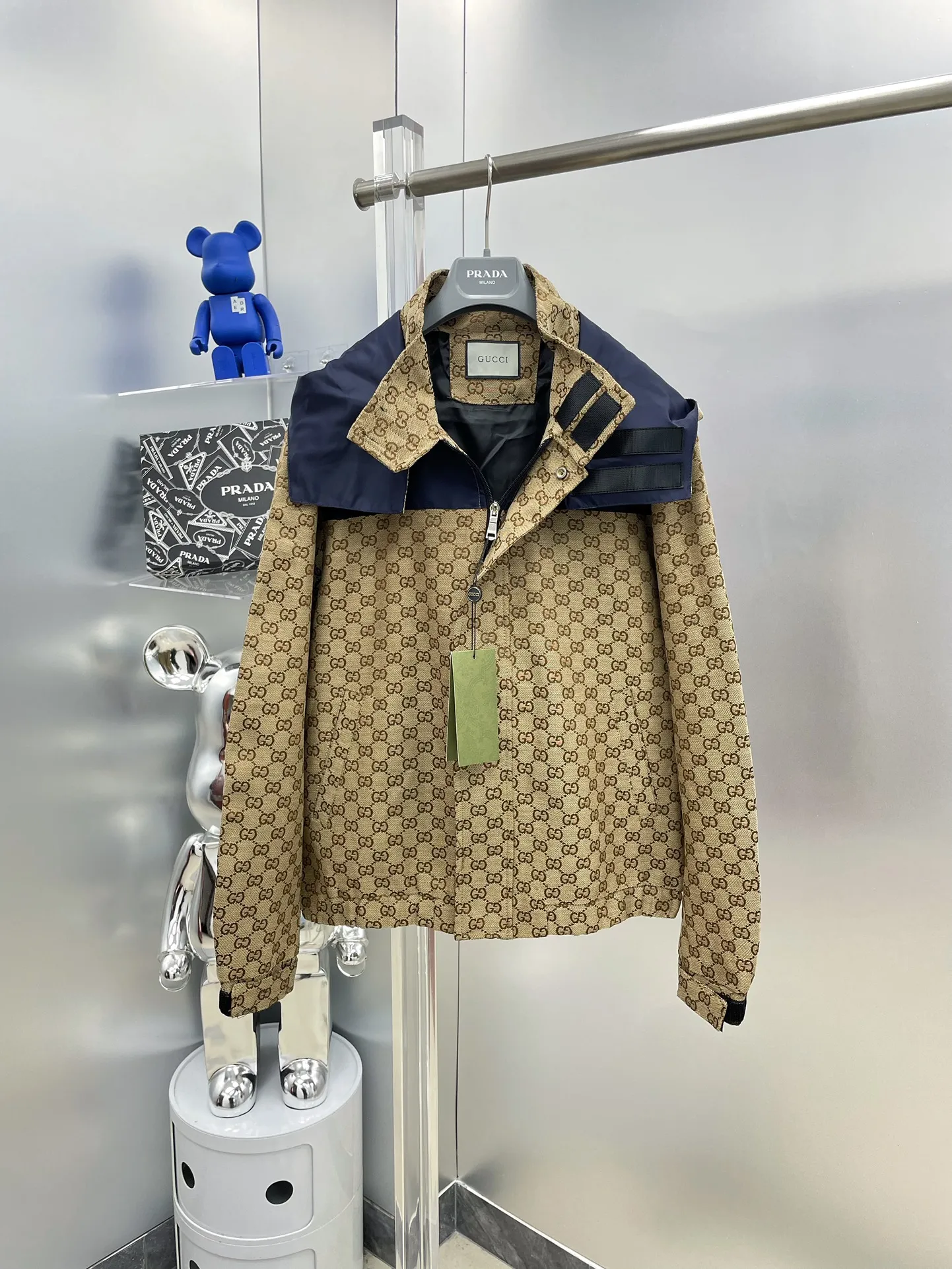 New Logo Printed Paneled Jacket Denim Jacket