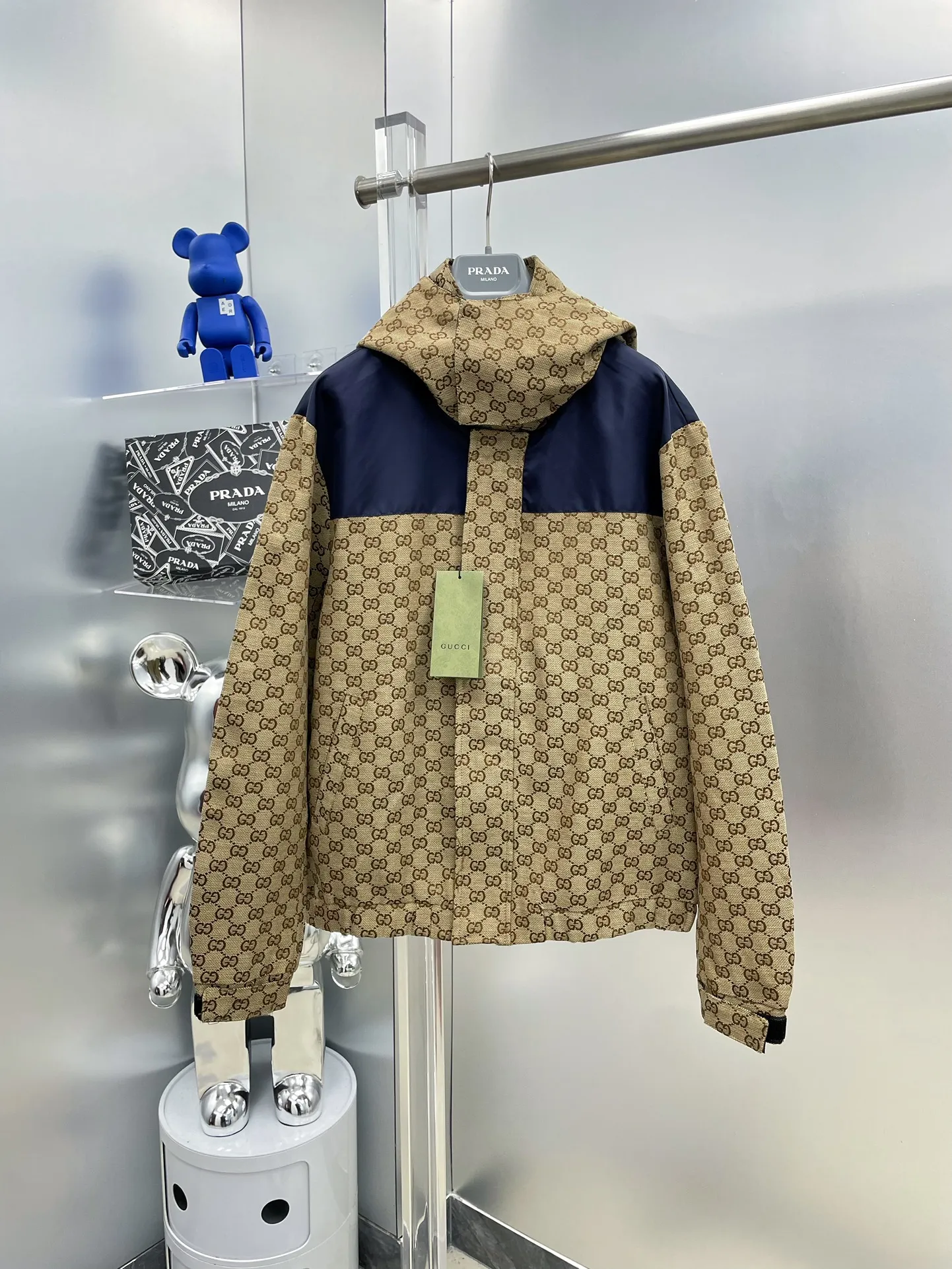 New Logo Printed Paneled Jacket Denim Jacket