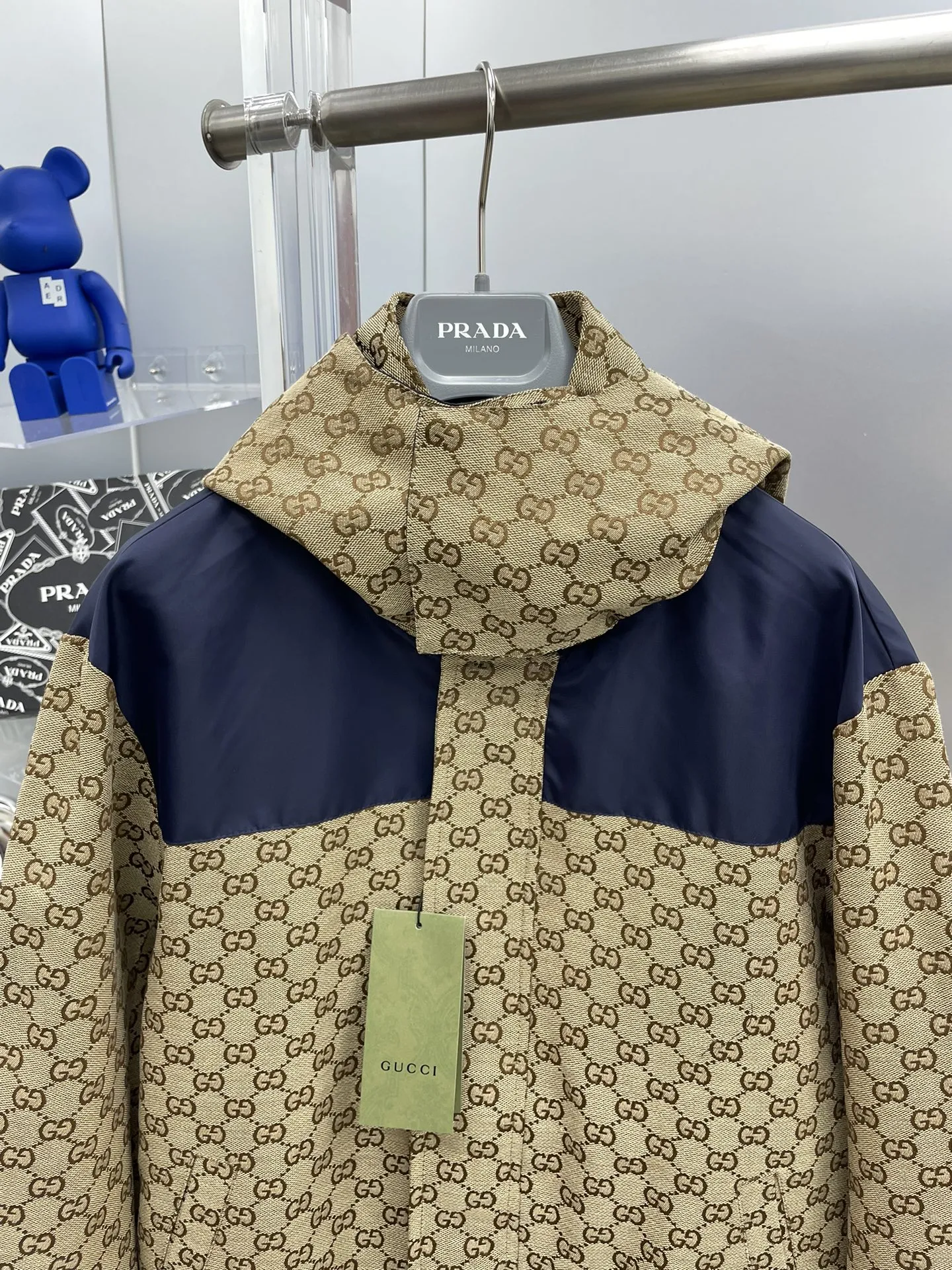 New Logo Printed Paneled Jacket Denim Jacket