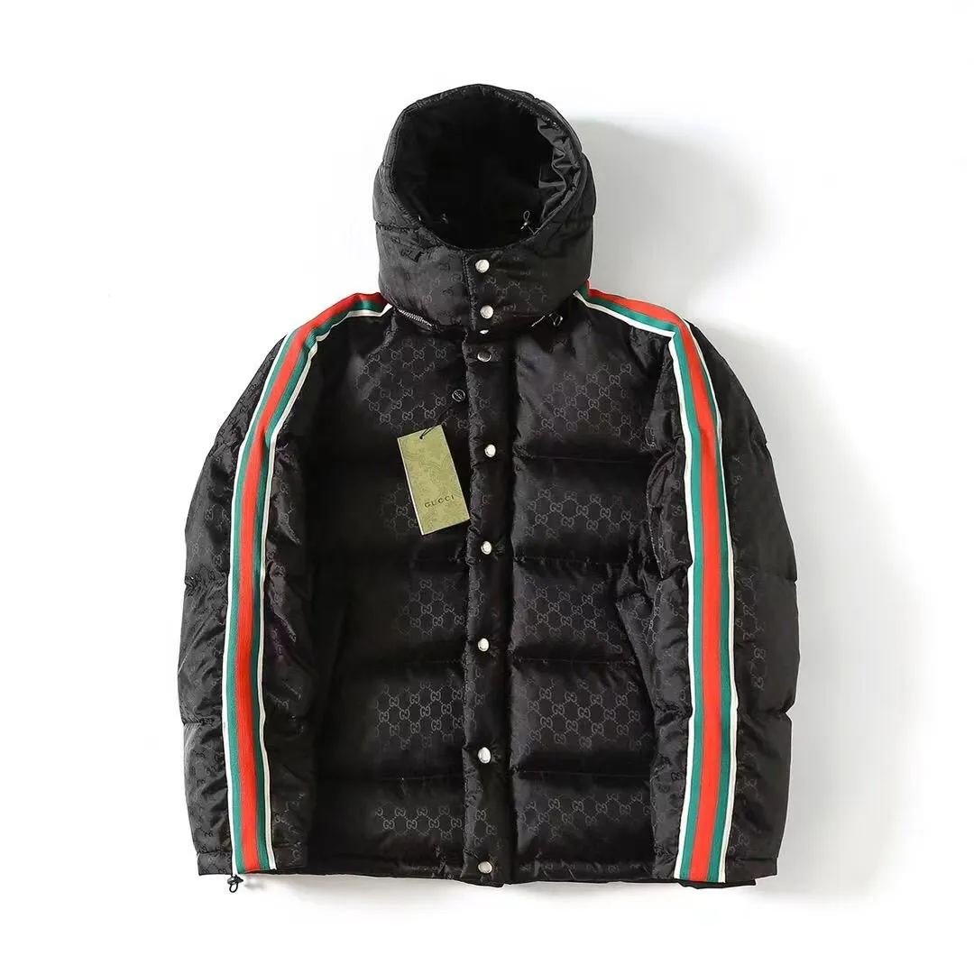 Double Logo Hooded Down Jacket