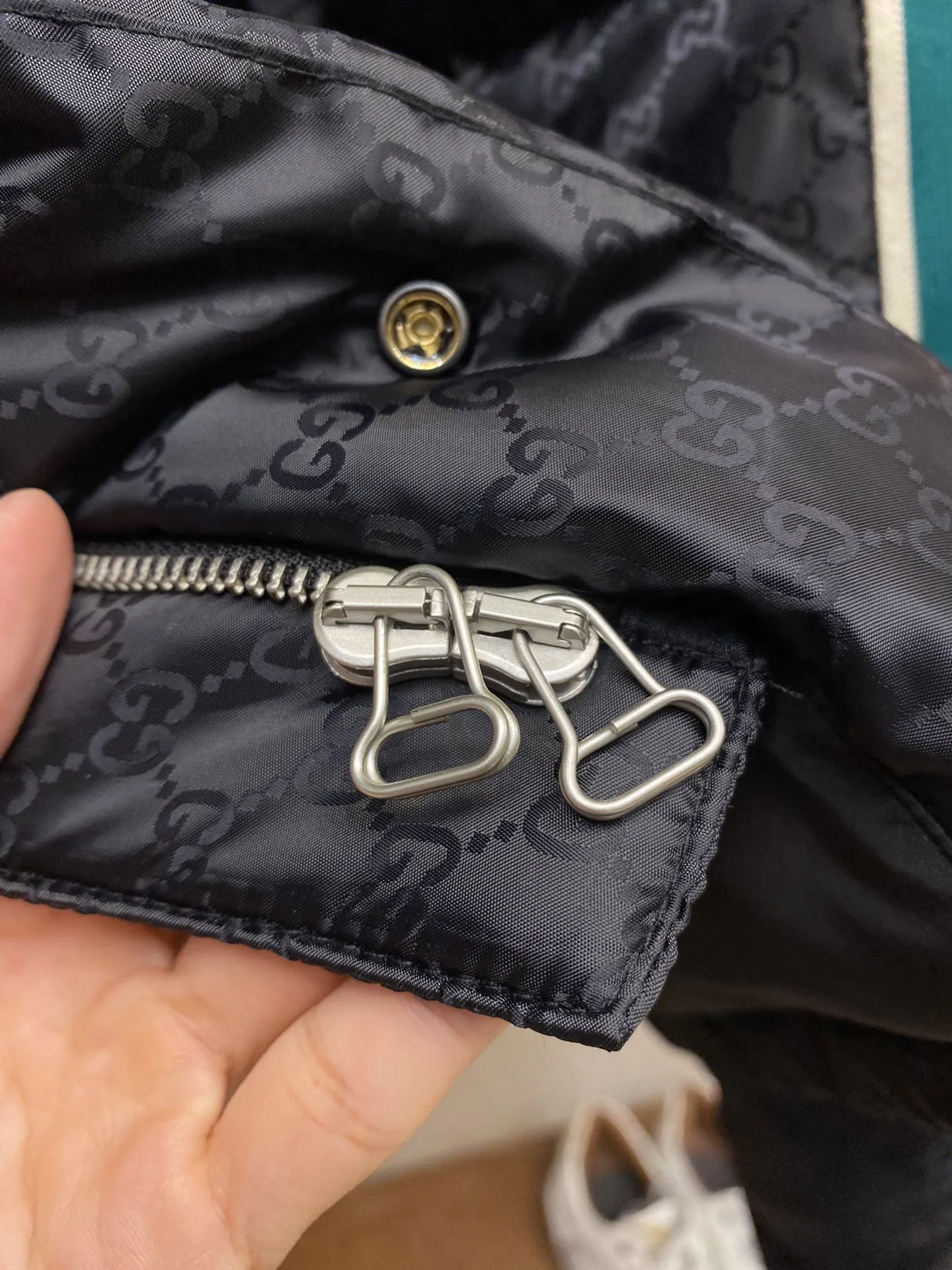 Double Logo Hooded Down Jacket