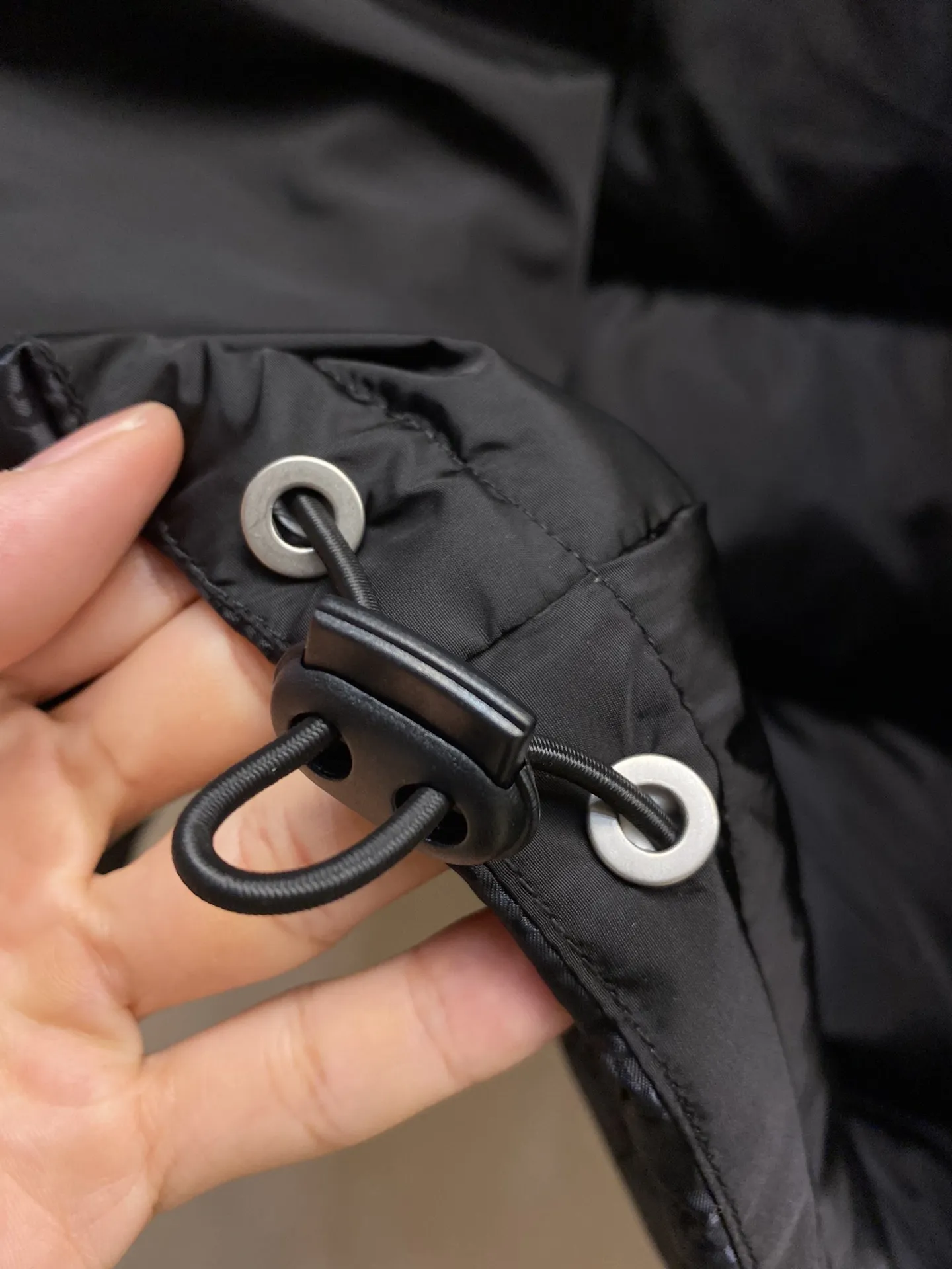 Double Logo Hooded Down Jacket