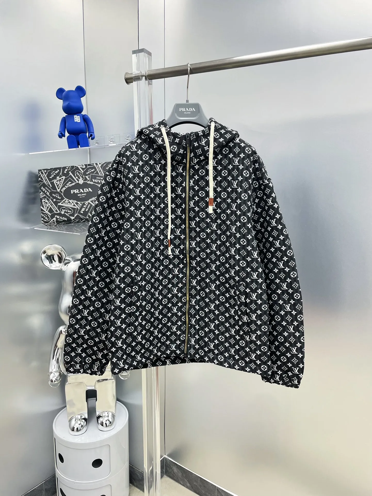 Trendy Full Print Zip-Up Jacket for Men