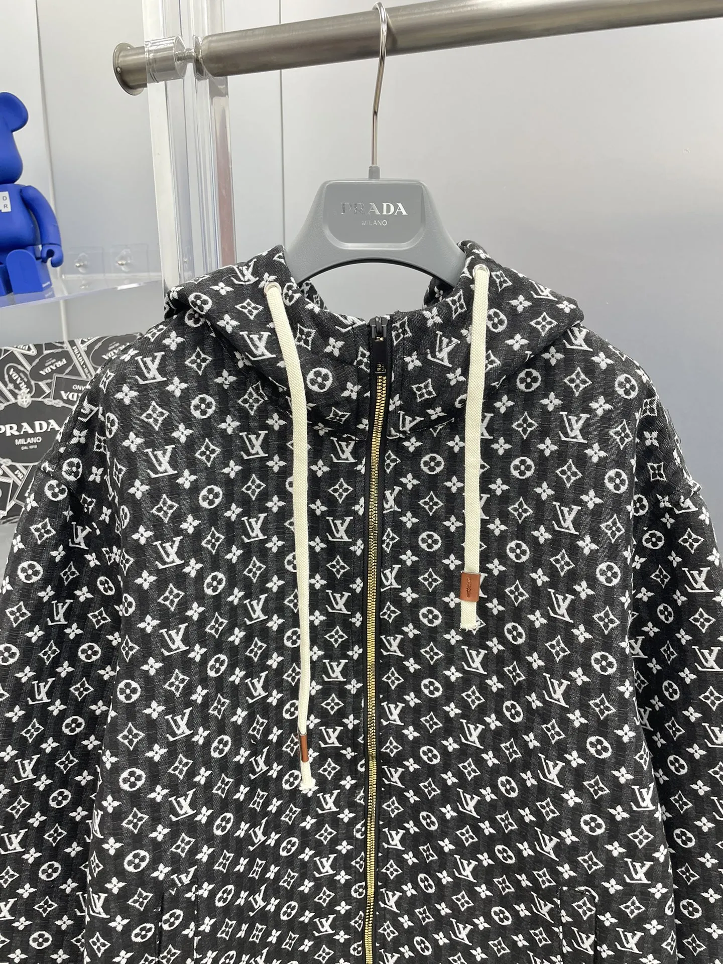 Trendy Full Print Zip-Up Jacket for Men