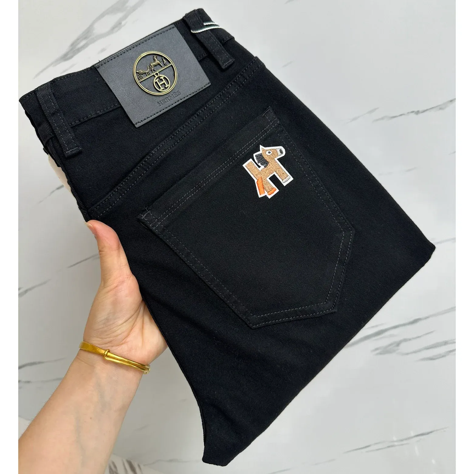 Men's versatile autumn and winter slim fit jeans