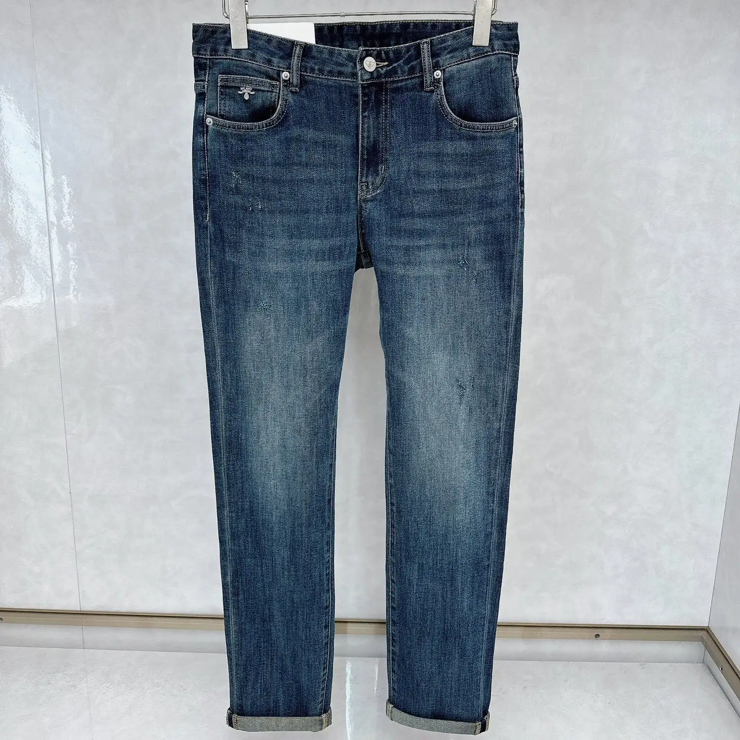 New men's slim fit versatile jeans