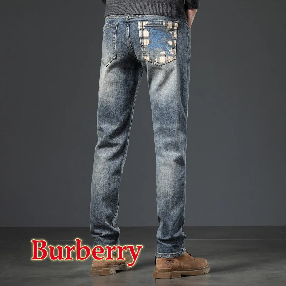 New men's elastic slim fit jeans