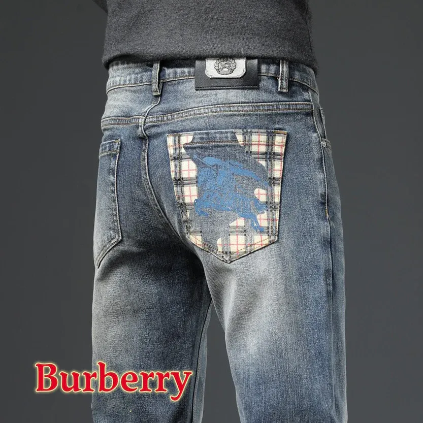 New men's elastic slim fit jeans