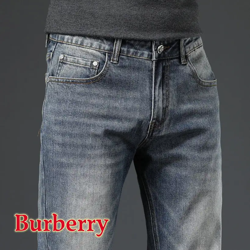 New men's elastic slim fit jeans