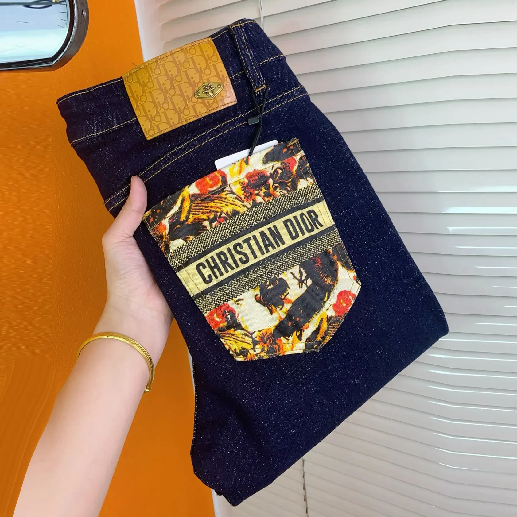 New men's elastic slim fit jeans