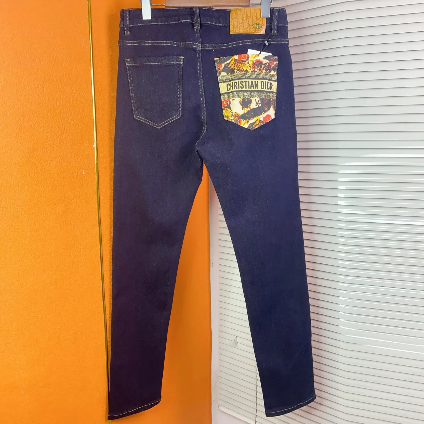 New men's elastic slim fit jeans