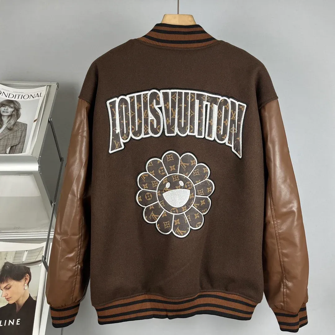 Sunflower Embroidered Baseball Jacket