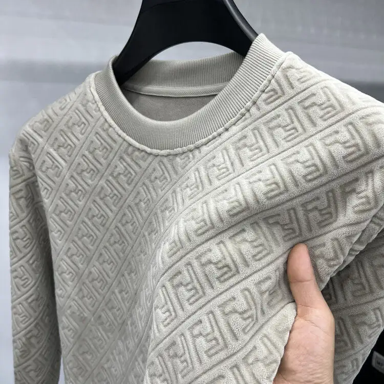 New velvet thickened men's pullover sweatshirt