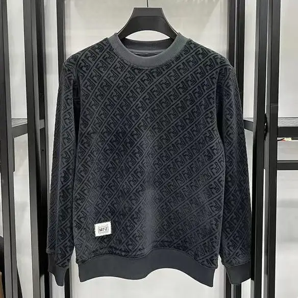 New velvet thickened men's pullover sweatshirt