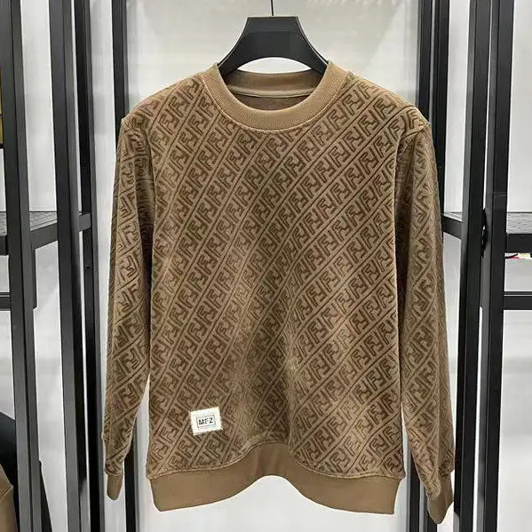 New velvet thickened men's pullover sweatshirt