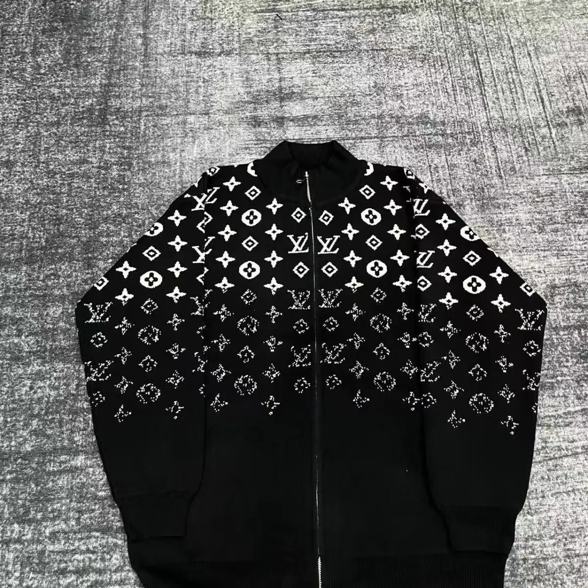 Autumn and winter slim fit white sweater casual stand collar pull-on knitted jacket PD0424101409