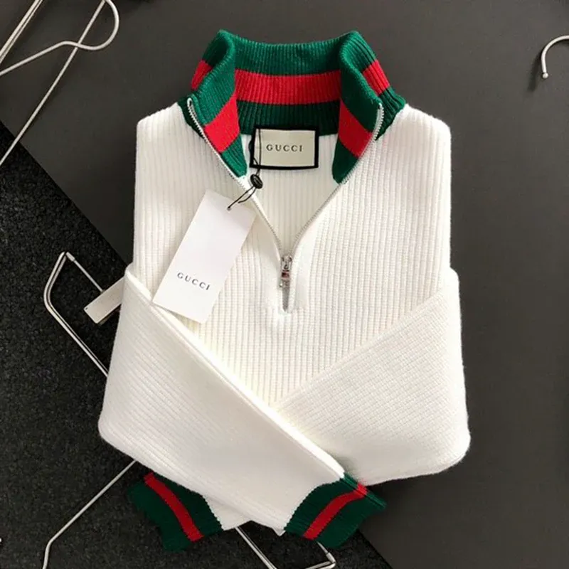 New Red and Green Wool Pullover
