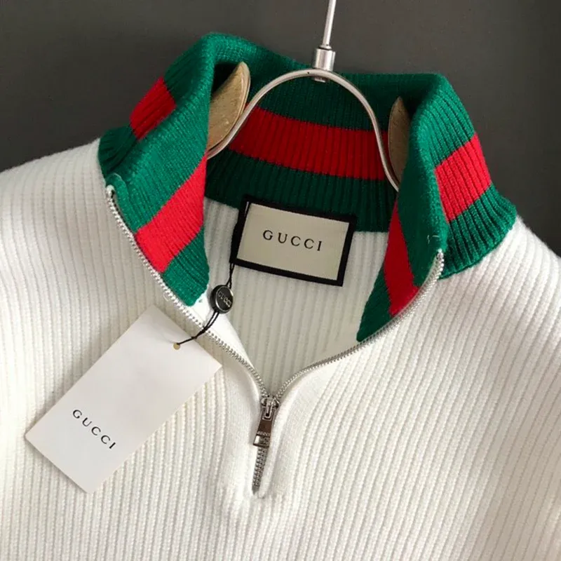 New Red and Green Wool Pullover