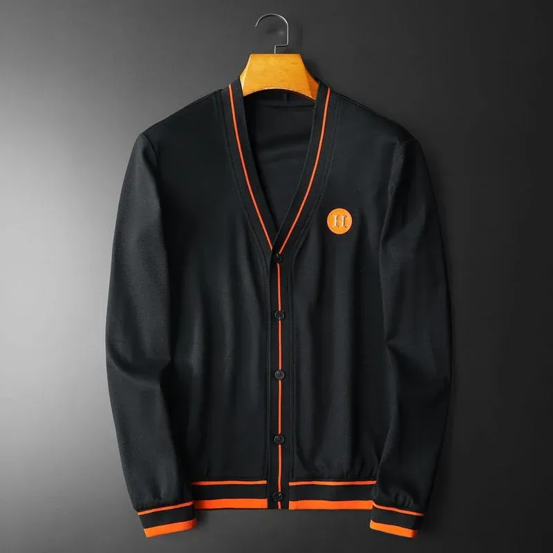 Men's early autumn trendy knitted sweater jacket