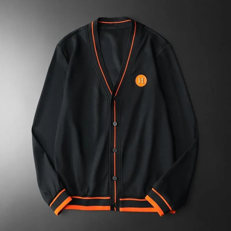 Men's early autumn trendy knitted sweater jacket