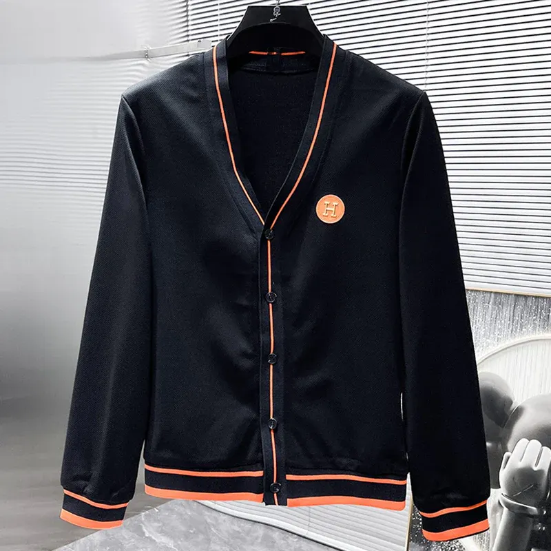 Men's early autumn trendy knitted sweater jacket