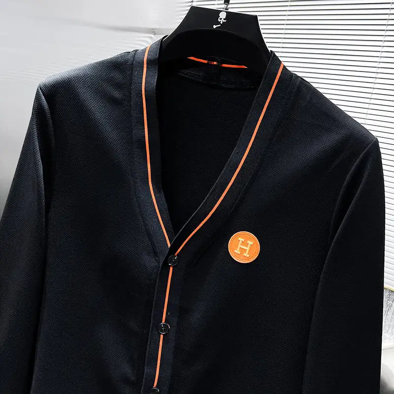 Men's early autumn trendy knitted sweater jacket