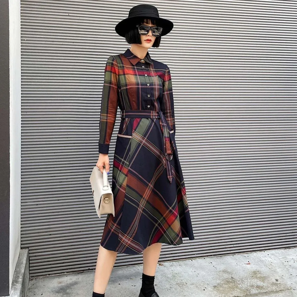 New shirt mid length dress