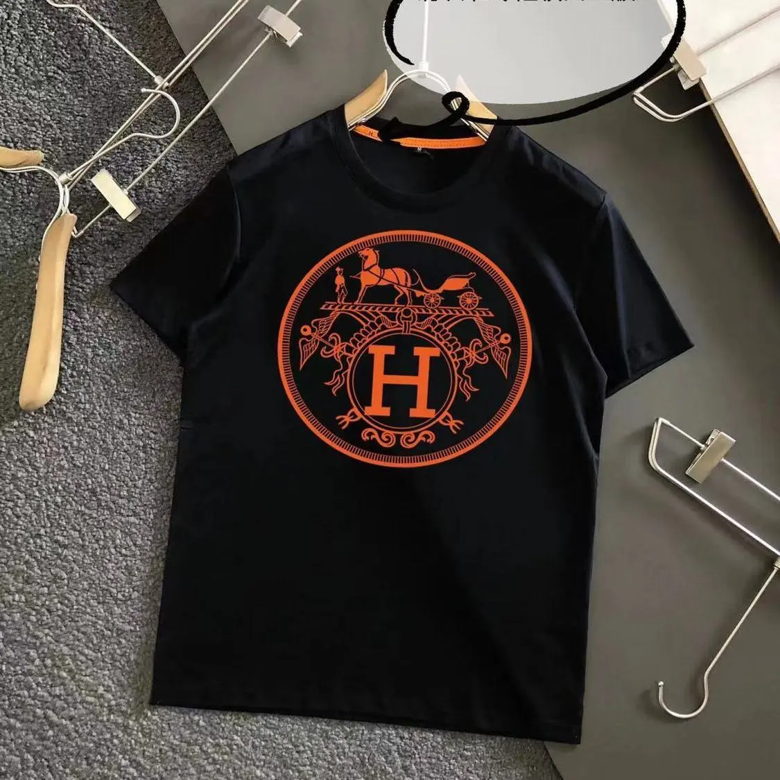 Printed  Flower Color War Horse Cotton Short-sleeved Men's And Women's Couples T-shirt