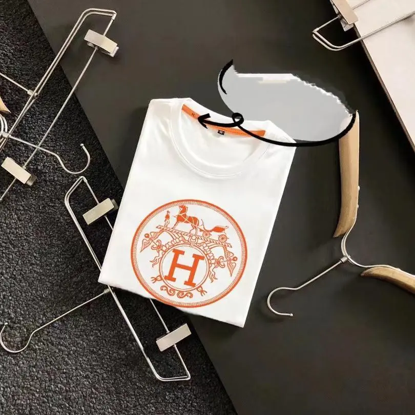 Printed  Flower Color War Horse Cotton Short-sleeved Men's And Women's Couples T-shirt