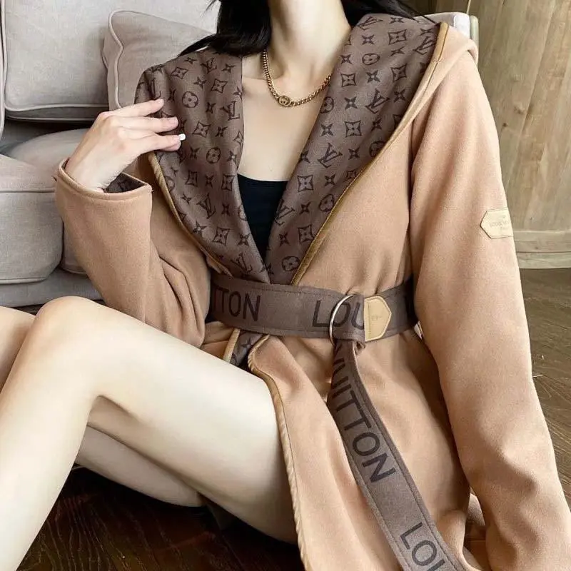 Autumn Classic Double-breasted Wrap-up Coat