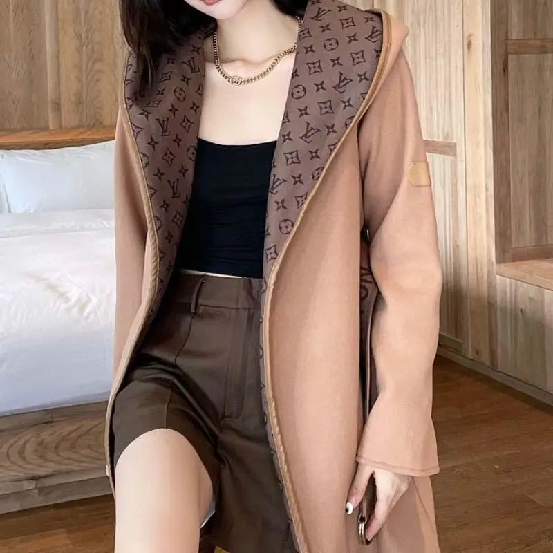 Autumn Classic Double-breasted Wrap-up Coat