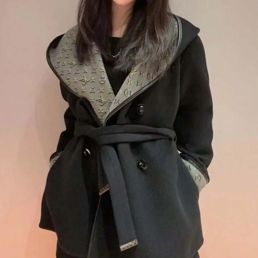 Autumn Classic Double-breasted Wrap-up Coat