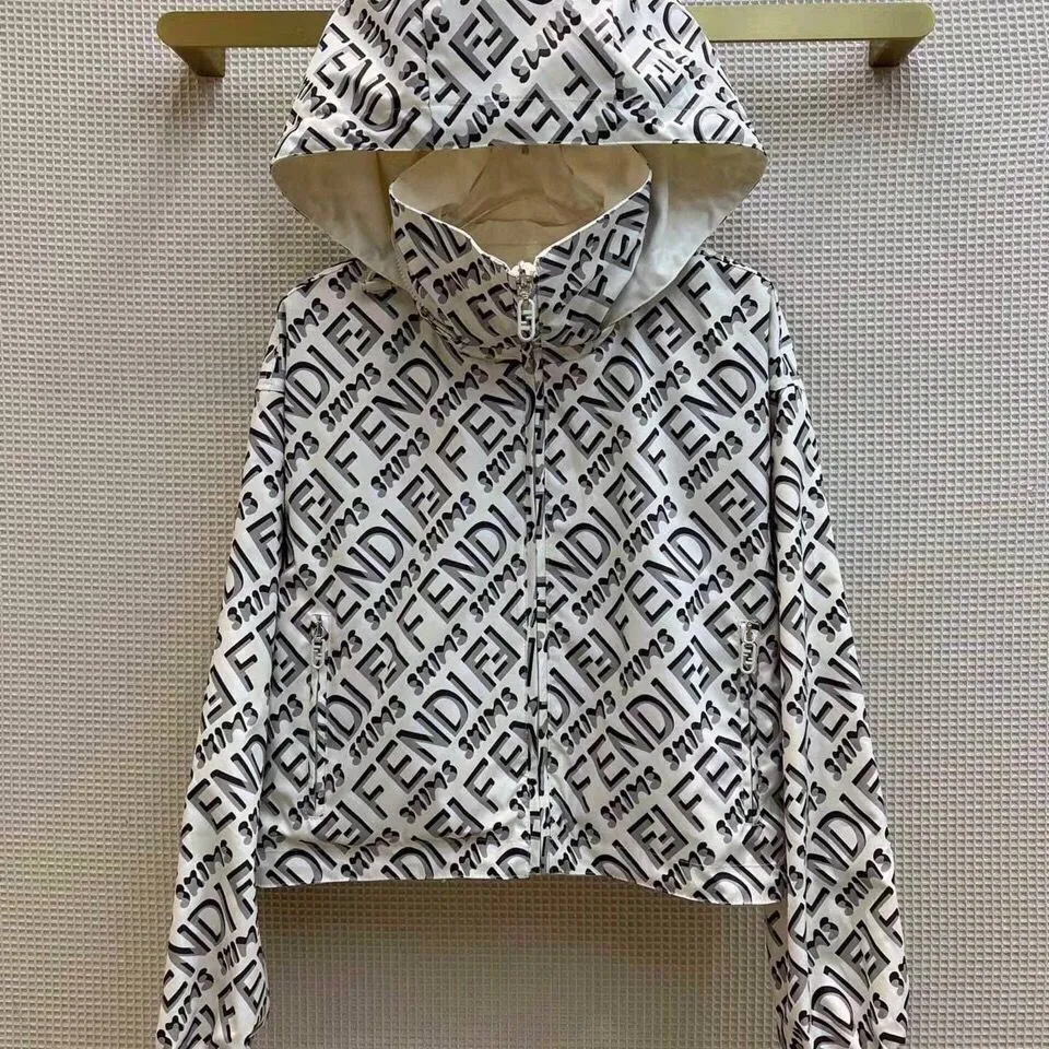 Early spring reversible hooded jacket