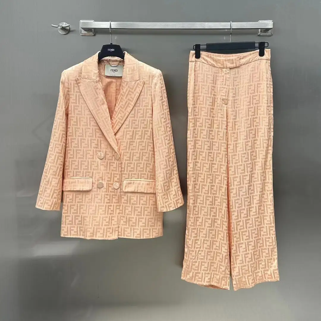 Fashion Printed Suit Trousers Set