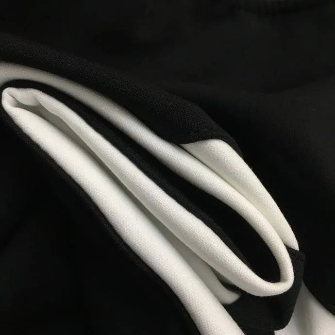 New fashion knitted casual cardigan hooded letter top knitted pencil pants two-piece suit