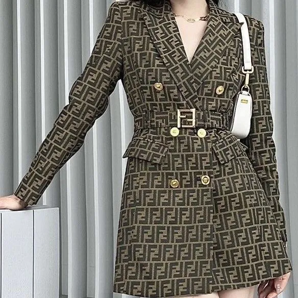 High waist dress mid length trench coat