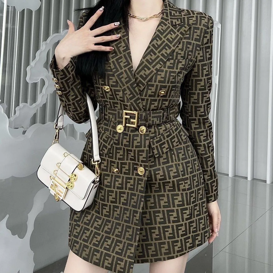 High waist dress mid length trench coat