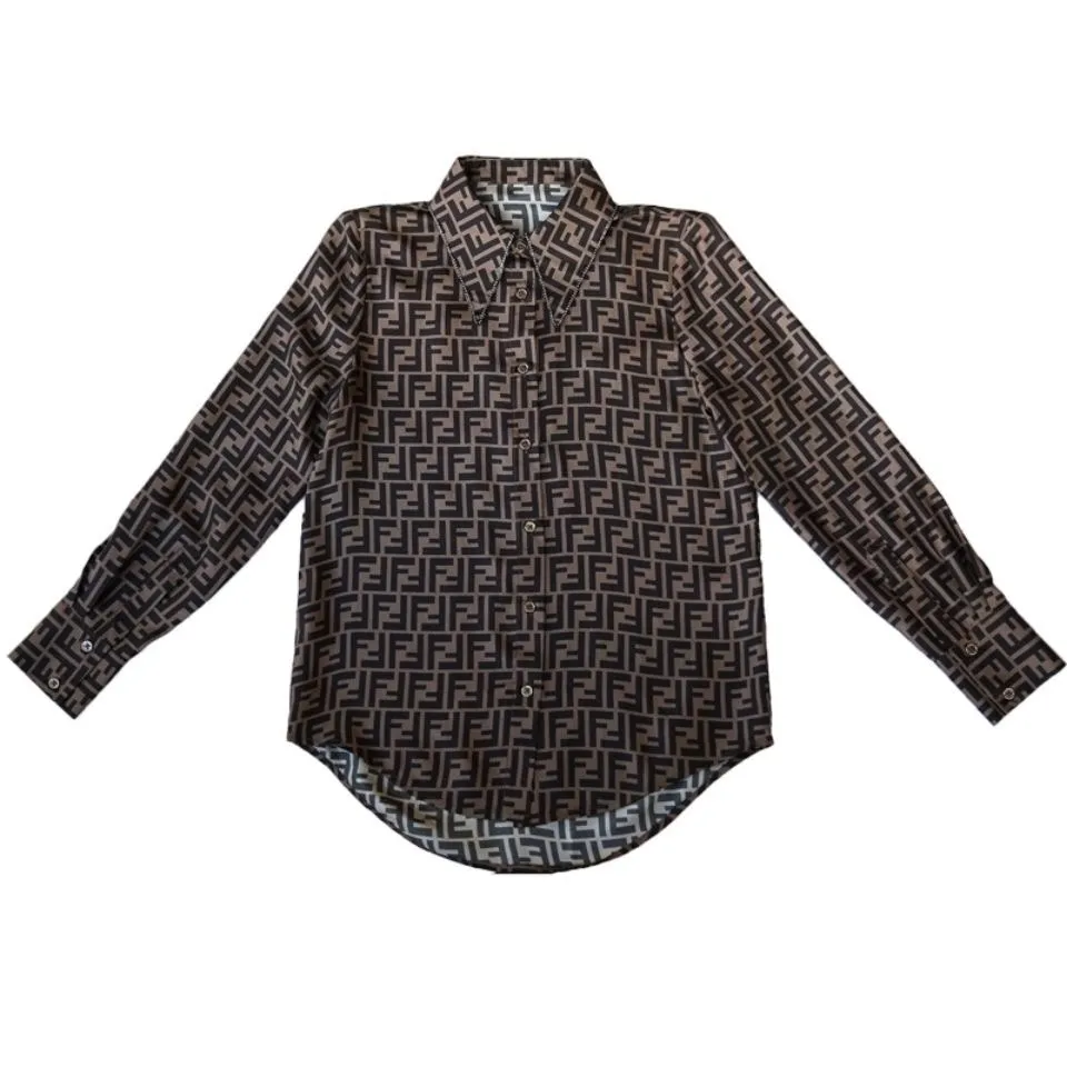 New Fashion Formal F Logo Women's Shirt