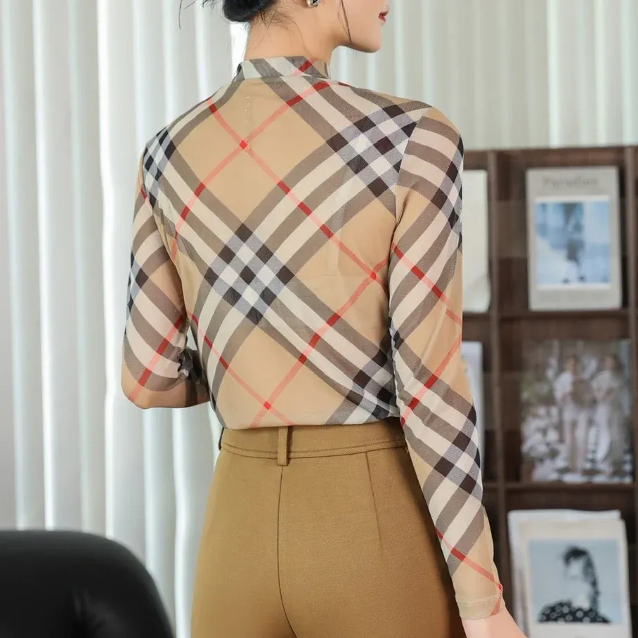 Classic Plaid Crew Neck Bottom Shirt
