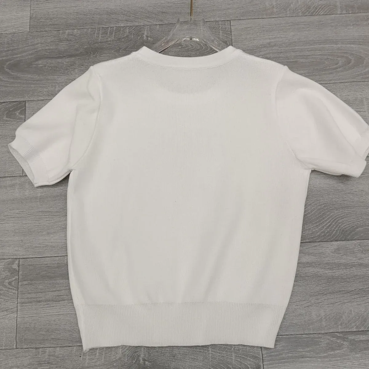 New Printed Short Sleeve Fashion Sweater Top