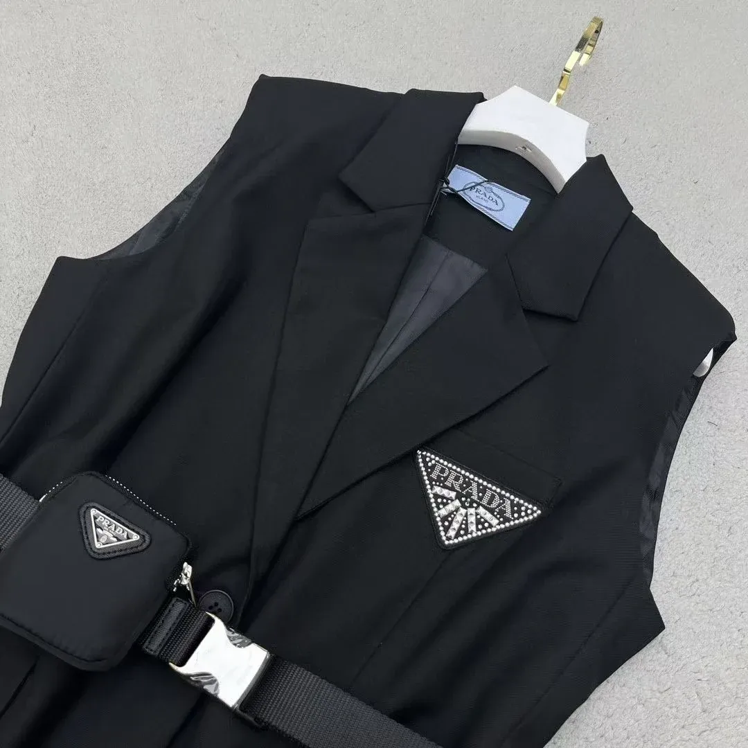 New Classic Triangle Belt Vest Jacket