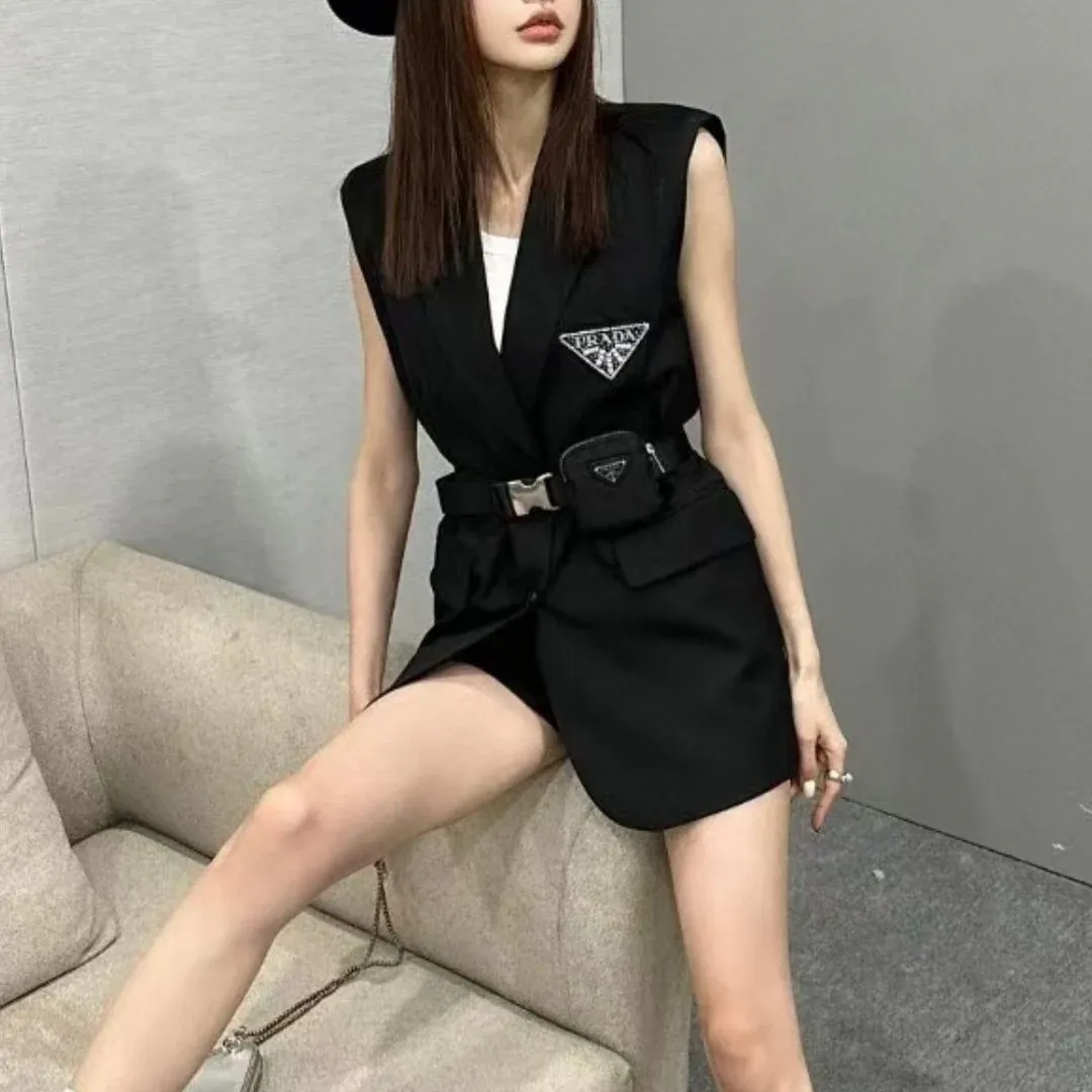 New Classic Triangle Belt Vest Jacket