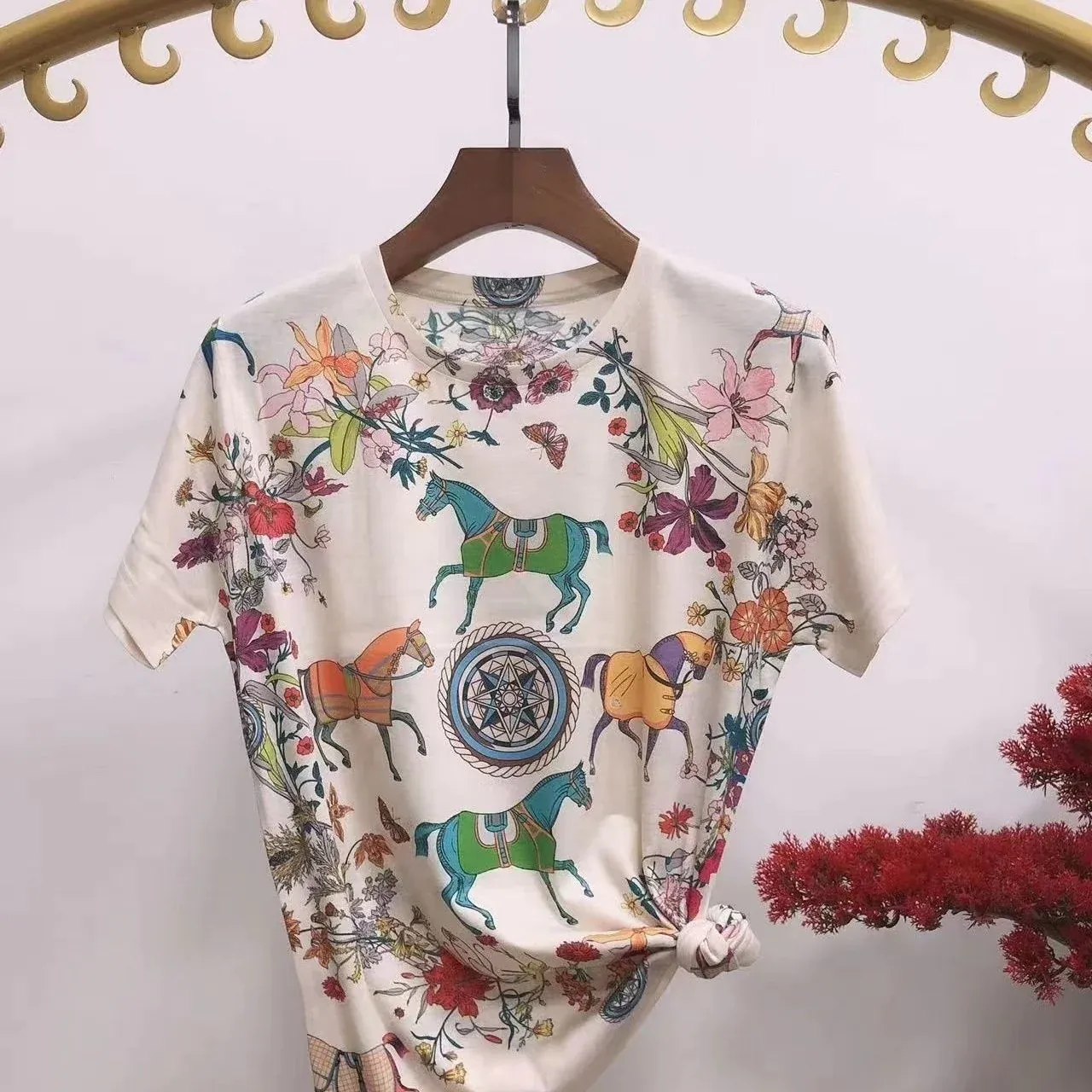 New Printed Casual All-match Cotton T-shirt