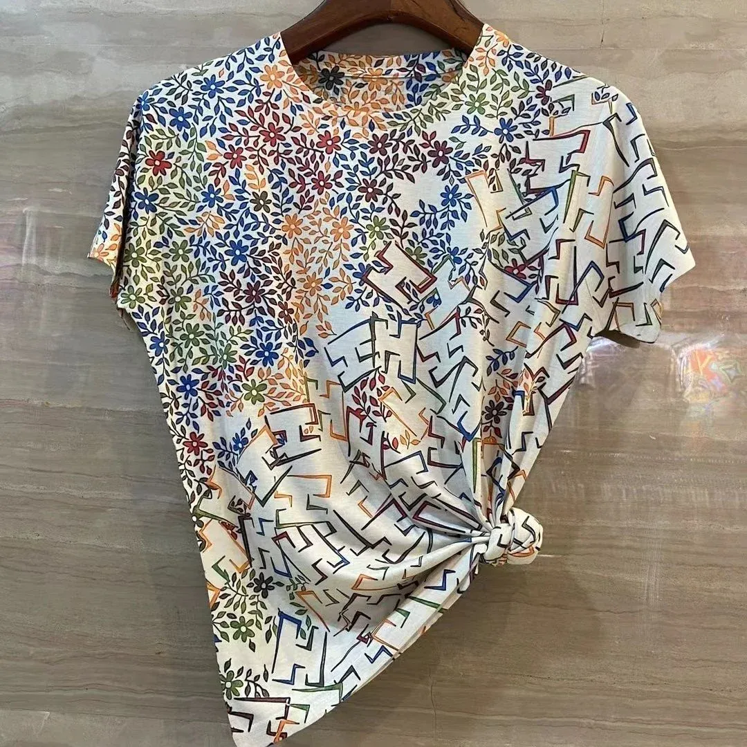 New Printed Casual All-match Cotton T-shirt