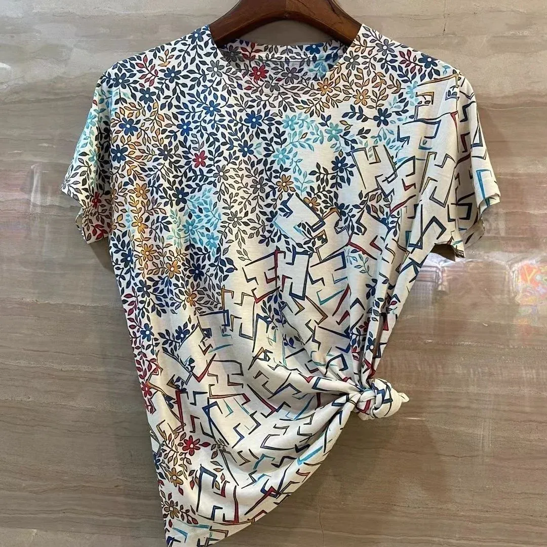 New Printed Casual All-match Cotton T-shirt