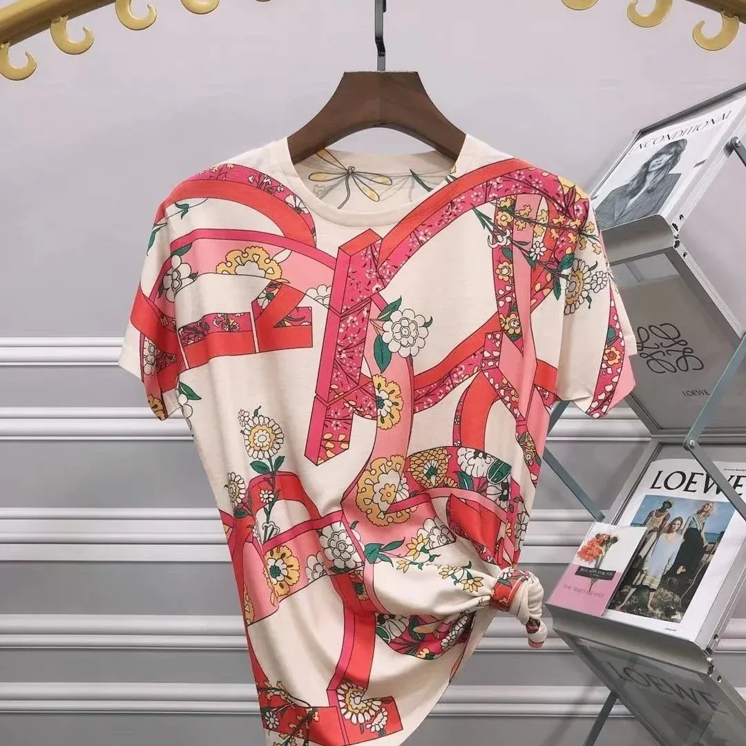 New Printed Casual All-match Cotton T-shirt