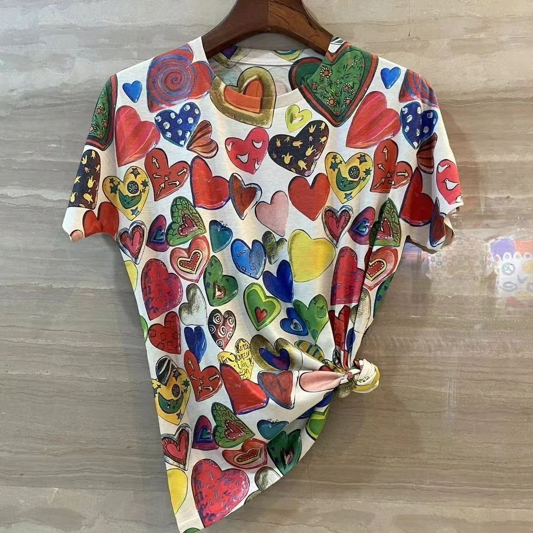 New Printed Casual All-match Cotton T-shirt